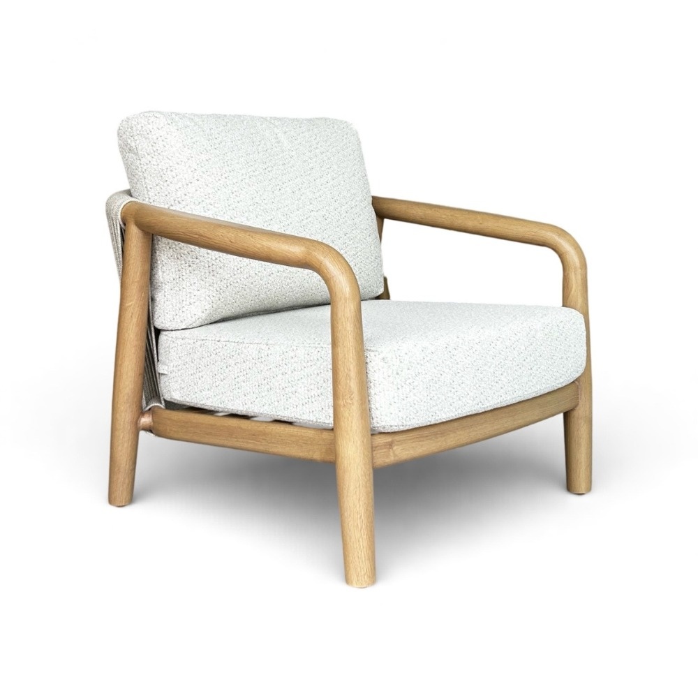 Serenza stoel-bank loungeset | touw + aluminium | beige | 4-delig
