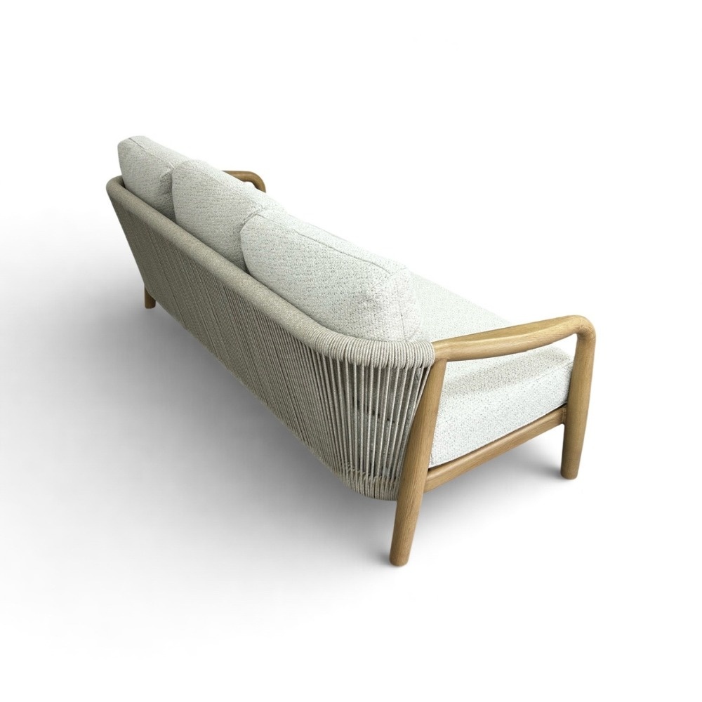 Serenza stoel-bank loungeset | touw + aluminium | beige | 4-delig