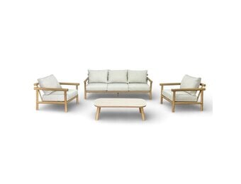 Tivoli stoel-bank loungeset | aluminium + sintered stone | beige | 4-delig