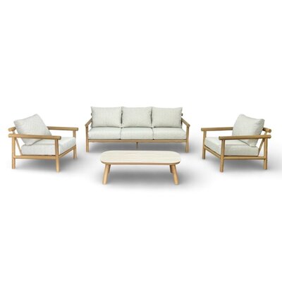 Tivoli stoel-bank loungeset | aluminium + sintered stone | beige | 4-delig