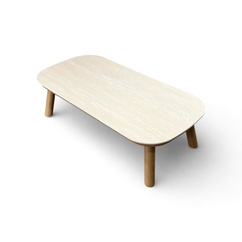 Tivoli stoel-bank loungeset | aluminium + sintered stone | beige | 4-delig