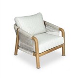 Bellagio stoel-bank loungeset | touw + aluminium | beige | 3-delig