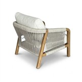 Bellagio stoel-bank loungeset | touw + aluminium | beige | 3-delig
