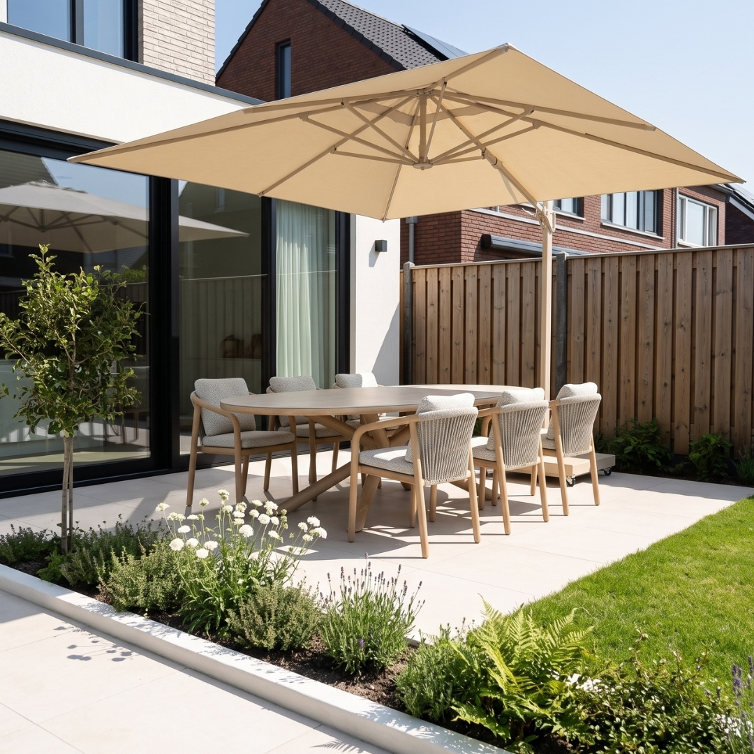 Serenza dining tuinstoel | touw + aluminium | beige