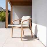 Serenza dining tuinstoel | touw + aluminium | beige