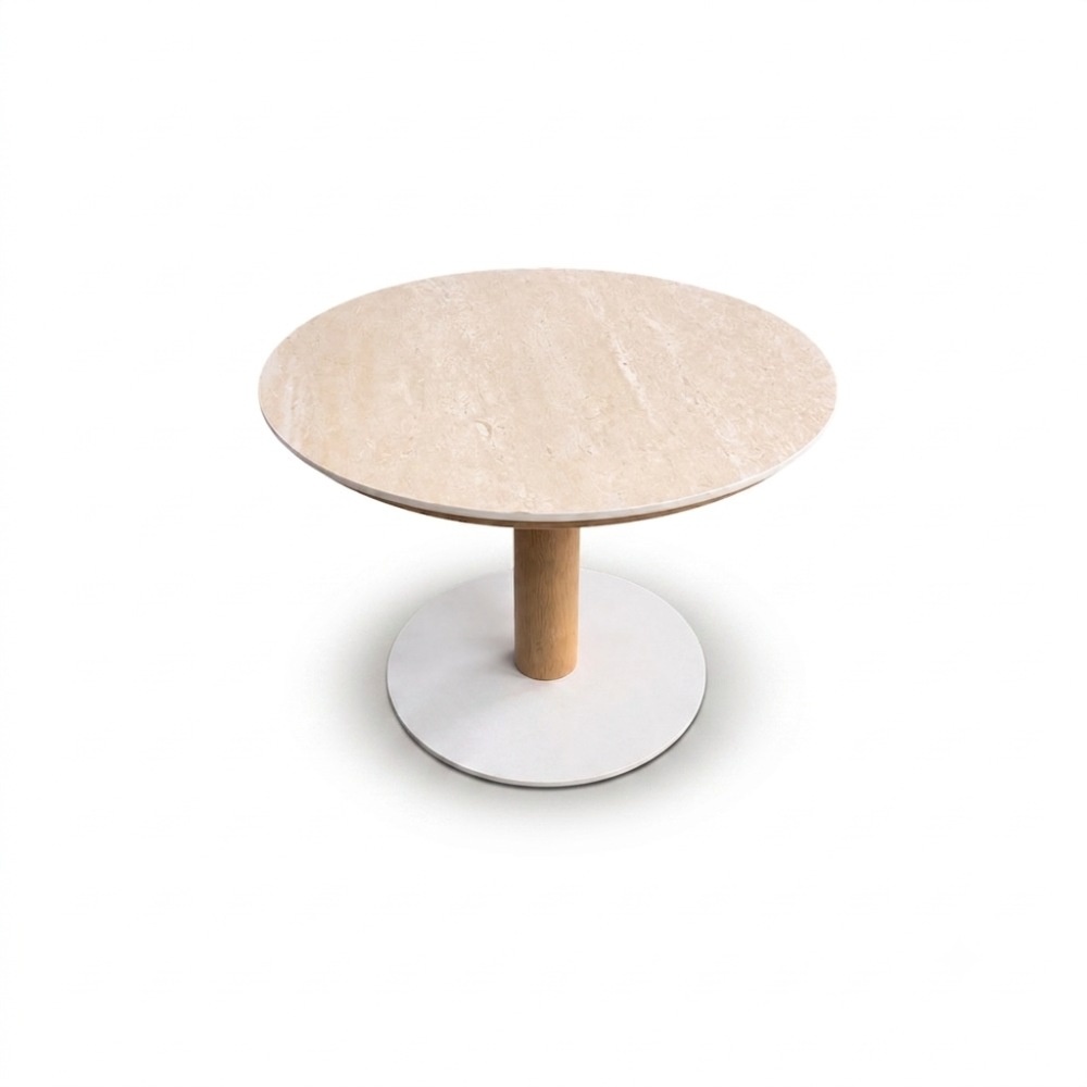 Bellagio koffietafel | sintered stone + aluminium | Marble | 60cm rond