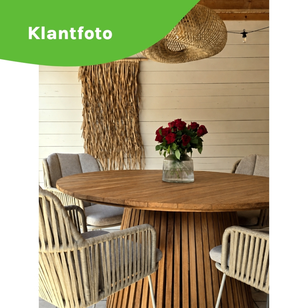 Palau dining tuintafel 5 personen | teakhout | Natural Teak | Ø140cm rond