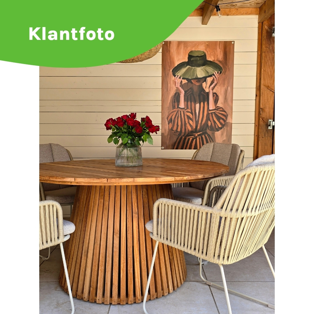 Palau dining tuintafel 5 personen | teakhout | Natural Teak | Ø140cm rond