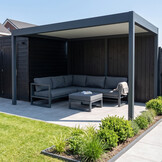 Cordoba hoek loungeset 4 personen | aluminium | Antraciet | 4-delig - 228x228cm