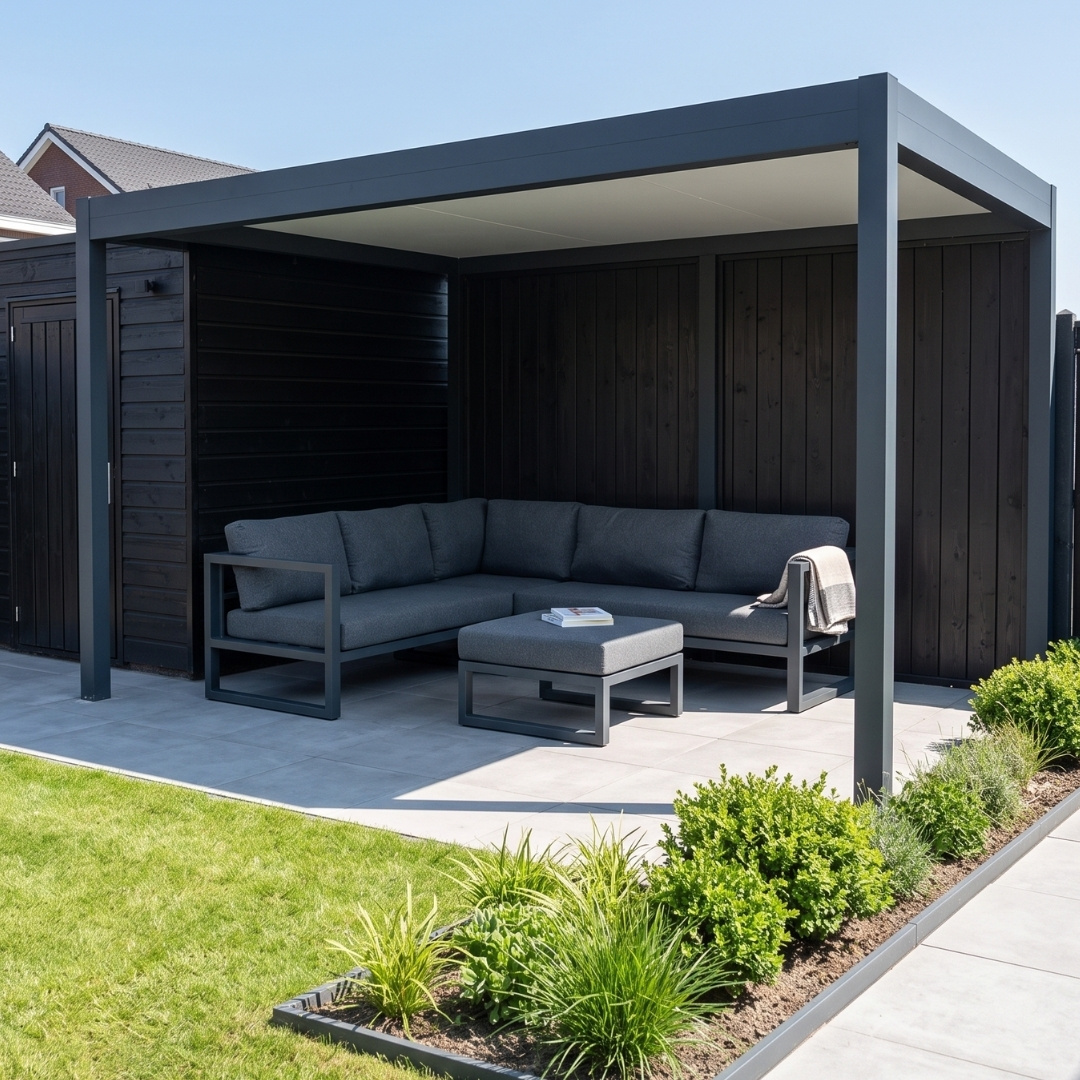 Cordoba hoek loungeset 4 personen | aluminium | Antraciet | 4-delig - 228x228cm
