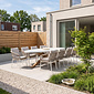 BUITEN living Livorno/Dakota beige/wit dining tuinset | 8 personen | betonlook + touw | 280cm ovaal