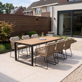 Kampa Natural/Tulum Sahara Dust dining tuinset | 6 personen | polywood + touw | 210cm