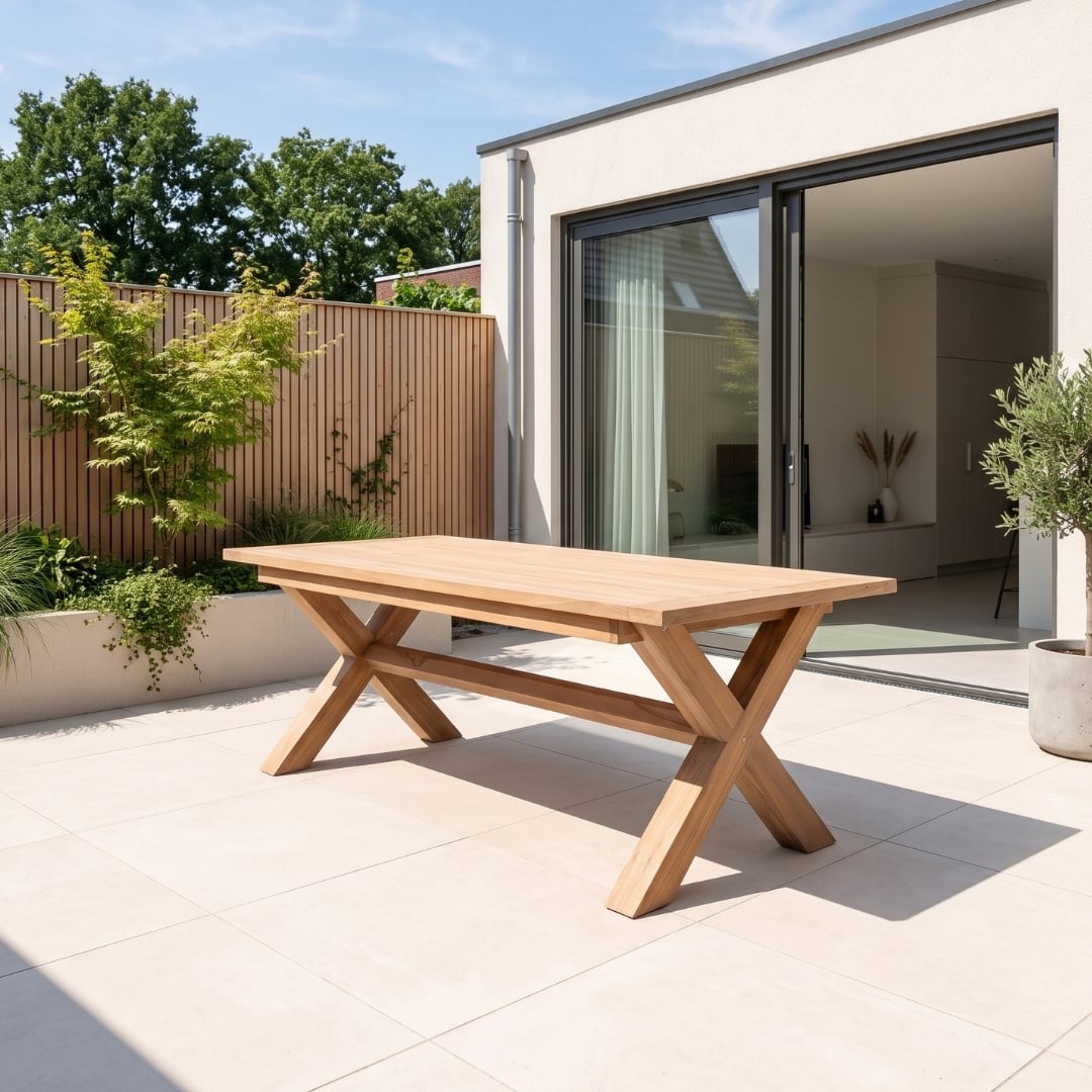 Riga dining tuintafel 4 personen | teakhout | Natural Teak | 200cm