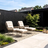 Dex lounge balkonset 4-delig | touw + aluminium | Sandstone
