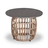 Flow lounge balkonset 2 personen | wicker + betonlook | Bamboo taupe | 3-delig