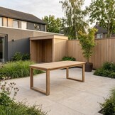 Corfu/Portofino Sahara Dust dining tuinset | 4 personen | teakhout + touw | 150cm