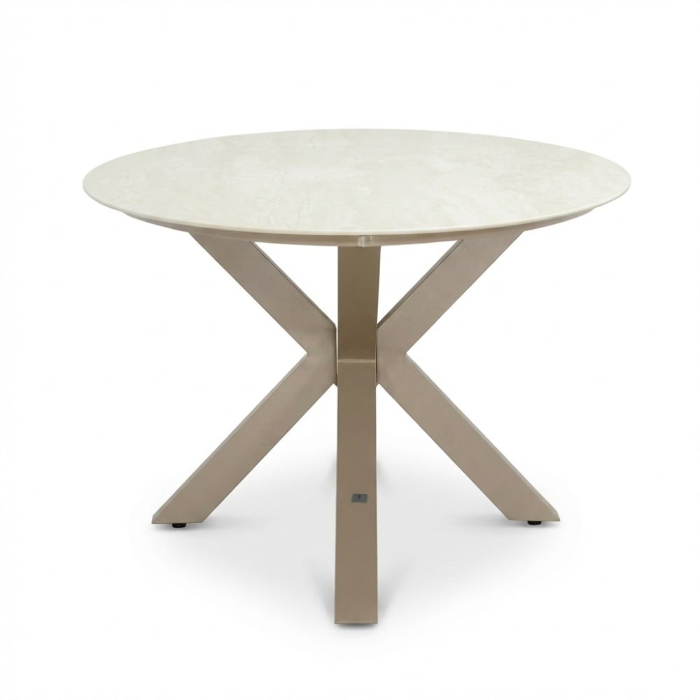 Calma/Carlos beige dining tuinset | 6 personen | sintered stone + wicker | 240cm ovaal