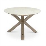 Calma/Carlos beige dining tuinset | 8 personen | sintered stone + wicker | 280cm ovaal