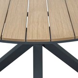 Cervo/Lucca dining tuinset | 4 personen | polywood + wicker | Ø120cm rond