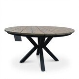 Cervo bruin/Lucca dining tuinset | 5 personen | polywood + wicker | 144cm rond