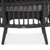 Cleve antraciet/Alicante antraciet dining tuinset | 4 personen | teakhout + wicker | 120cm rond