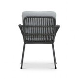 Cleve antraciet/Harper Stone Grey dining tuinset | 4 personen | teakhout + touw | 120cm rond