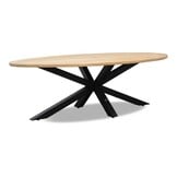 Cleve antraciet/Alicante antraciet dining tuinset | 6 personen | teakhout + wicker | 240cm ovaal