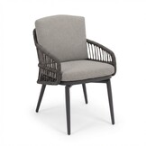Cleve antraciet/Alicante antraciet dining tuinset | 8 personen | teakhout + wicker | 280cm ovaal