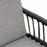 Cleve antraciet/Alicante antraciet dining tuinset | 8 personen | teakhout + wicker | 280cm ovaal