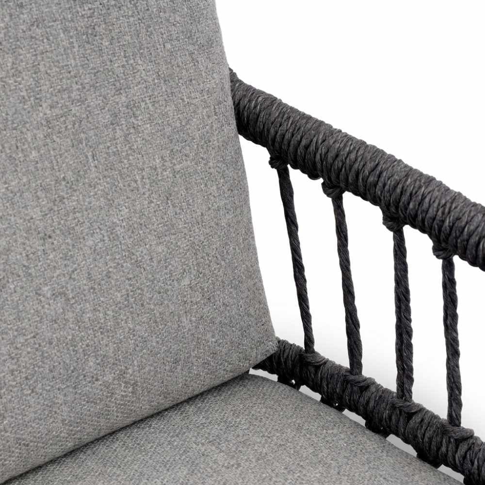 Cleve antraciet/Alicante antraciet dining tuinset | 8 personen | teakhout + wicker | 280cm ovaal