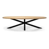 Cleve antraciet/Alicante antraciet dining tuinset | 8 personen | teakhout + wicker | 280cm ovaal