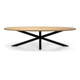 Cleve antraciet/Harper Stone Grey dining tuinset | 8 personen | teakhout + touw | 280cm ovaal