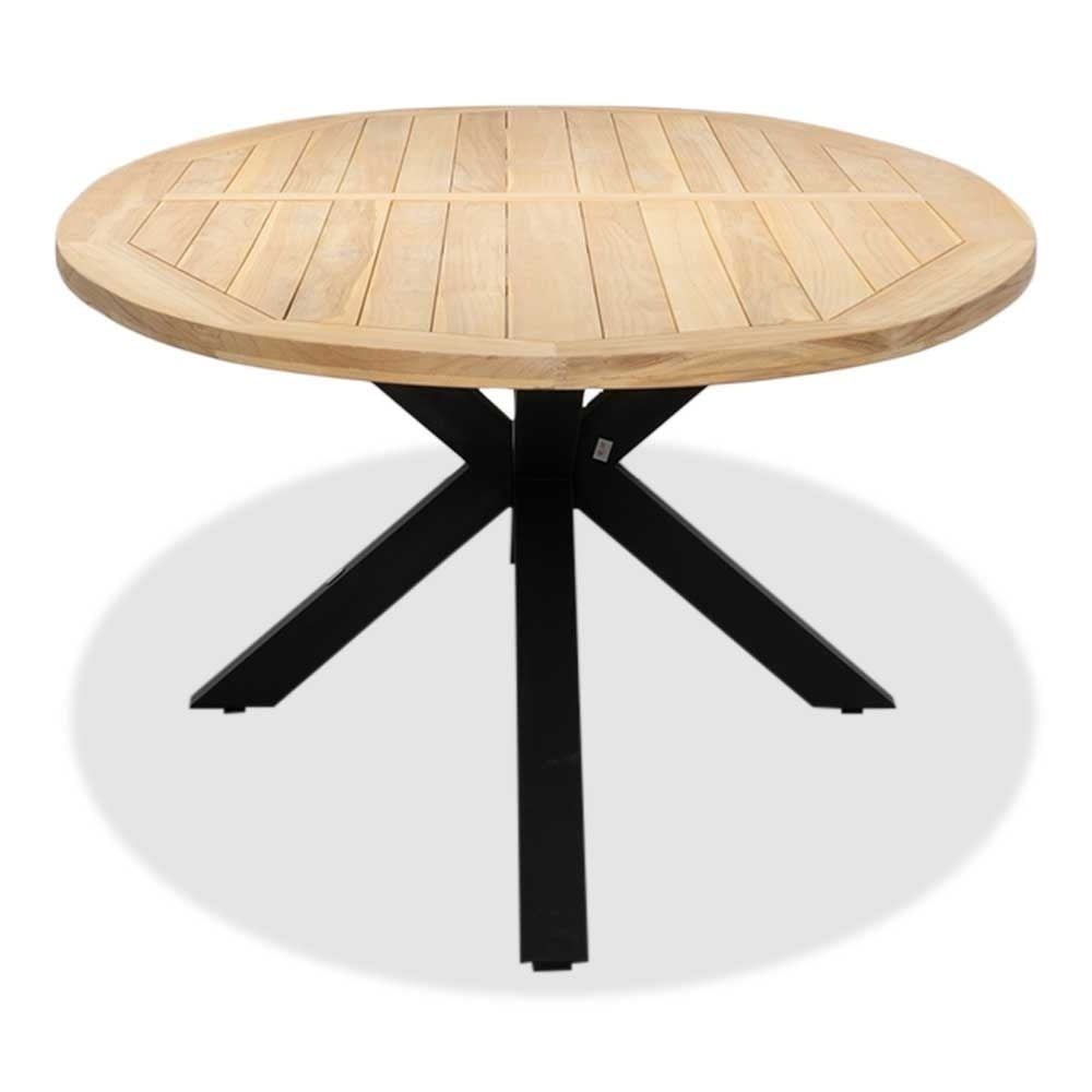 Cleve antraciet/Harper Stone Grey dining tuinset | 8 personen | teakhout + touw | 280cm ovaal