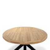 Cleve antraciet/Harper Stone Grey dining tuinset | 8 personen | teakhout + touw | 280cm ovaal