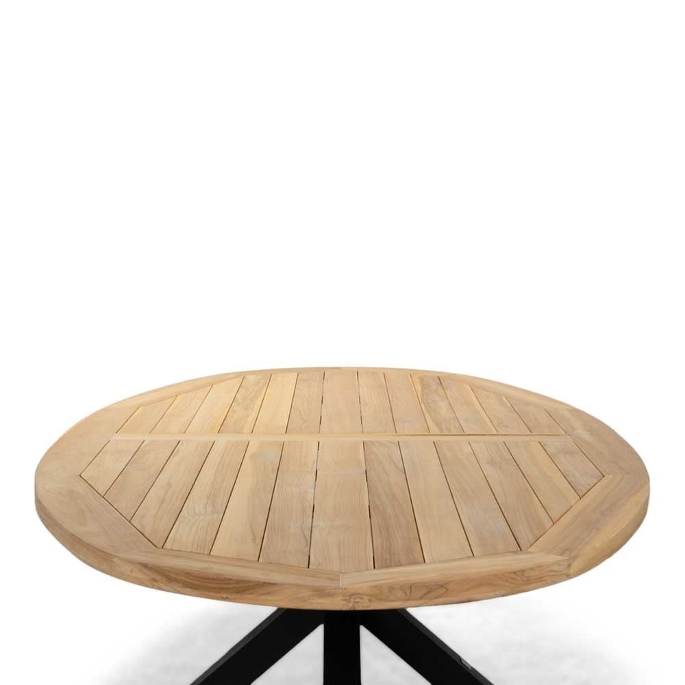 Cleve antraciet/Harper Stone Grey dining tuinset | 8 personen | teakhout + touw | 280cm ovaal
