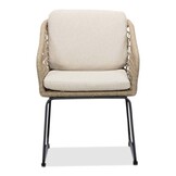 Corfu/Tulum Sahara Dust dining tuinset | 4 personen | teakhout + touw | 150cm