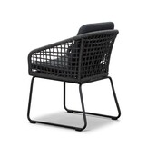 Corfu/Tulum Lava Grey dining tuinset | 4 personen | teakhout + touw | 150cm