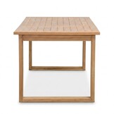 Corfu/Tulum Lava Grey dining tuinset | 6 personen | teakhout + touw | 200cm