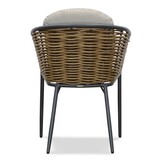 Dallas antraciet/Lucca dining tuinset | 6 personen | polywood + wicker | 220cm