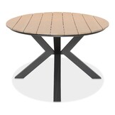 Dallas antraciet/Lucca dining tuinset | 6 personen | polywood + wicker | 220cm