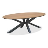 Dallas antraciet/Harper Sahara Dust dining tuinset | 6 personen | polywood + touw | 220cm