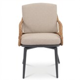 Elena/Alicante zand dining tuinset | 6 personen | teakhout + wicker | 240cm