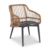 Elena/Alicante zand dining tuinset | 6 personen | teakhout + wicker | 240cm