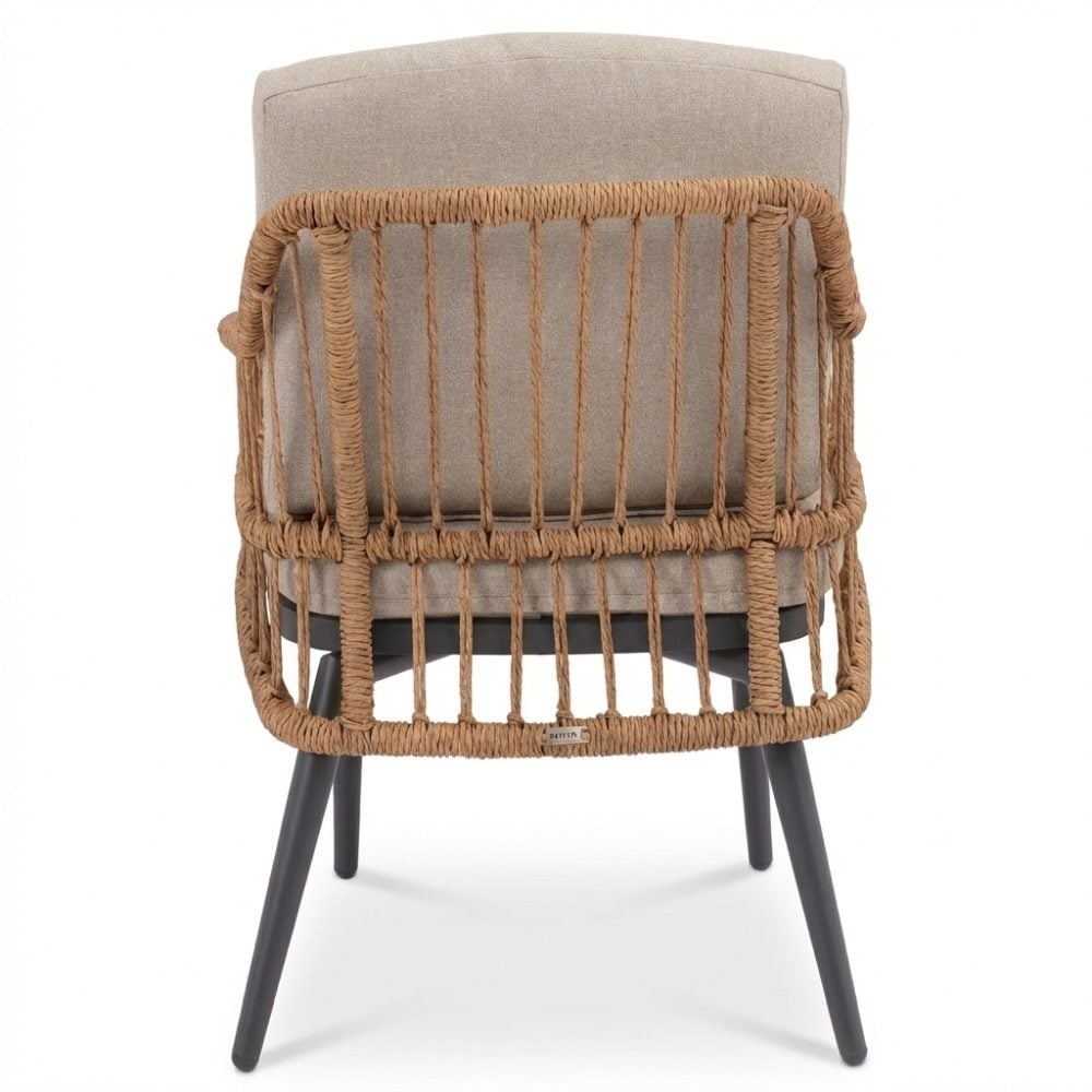 Elena/Alicante zand dining tuinset | 6 personen | teakhout + wicker | 240cm
