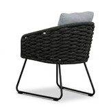 Elena/Flora Stone Grey dining tuinset | 6 personen | teakhout + touw | 240cm