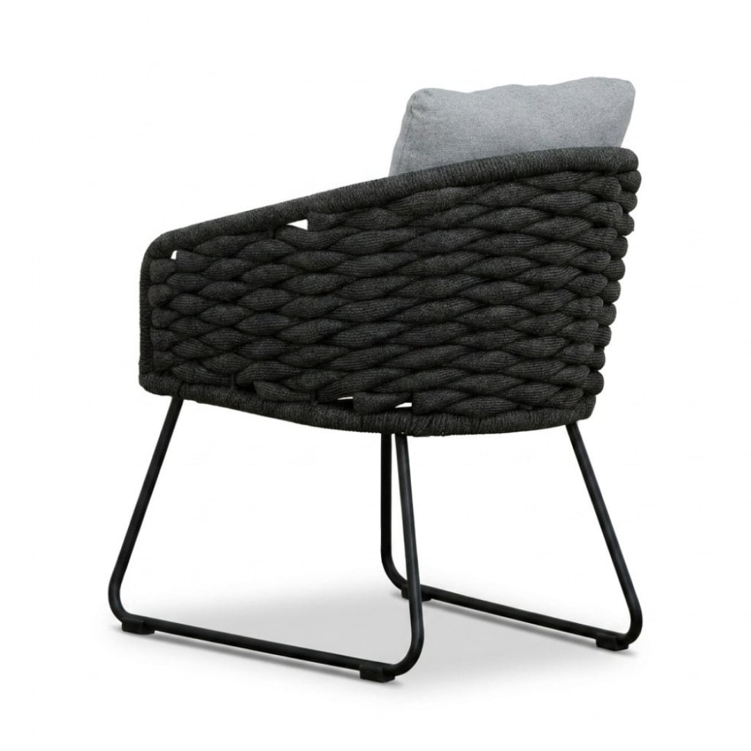 Elena/Flora Stone Grey dining tuinset | 6 personen | teakhout + touw | 240cm