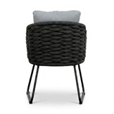 Elena/Flora Stone Grey dining tuinset | 6 personen | teakhout + touw | 240cm