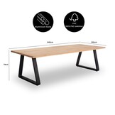 Elena/Flora Stone Grey dining tuinset | 6 personen | teakhout + touw | 240cm