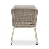 Elzas/Tulum Almond Beige dining tuinset | 4 personen | polystone + touw | Ø135cm rond