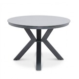 Firenze antraciet/Lexis Stone Grey dining tuinset | 6 personen | sintered stone + touw | 220cm